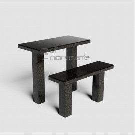 Mese si scaune din granit negru n1